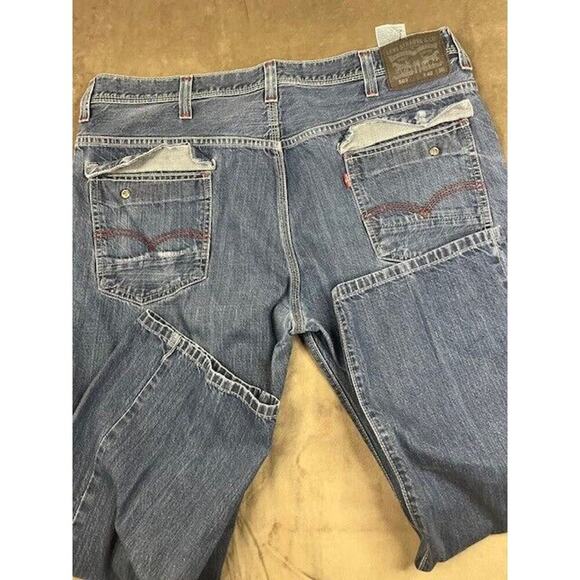 Flared Denim Levi Strauss & Co 569 40x30 with Back Pocket Buttons Jeans - Picture 4 of 7